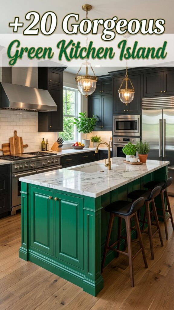 1. 20 Gorgeous Green Kitchen Island Ideas You’ll Want to Copy