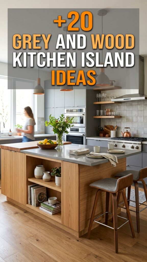 1. 20 Grey and Wood Kitchen Island Ideas for Every Design Style