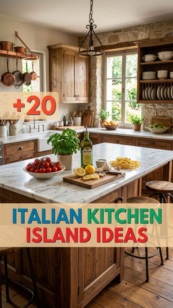 1. 20 Italian Kitchen Island Ideas for a Timeless Cooking Space