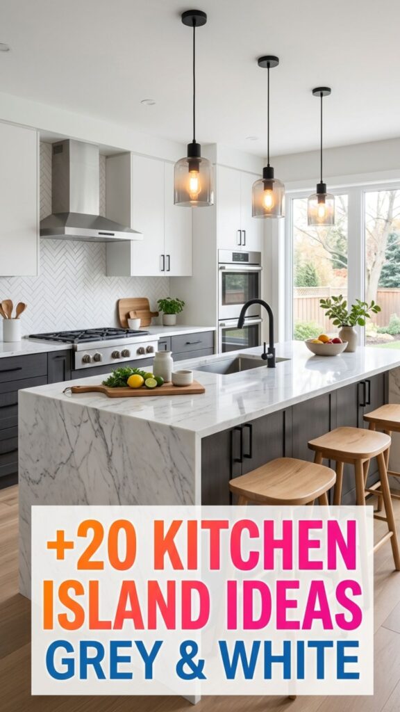 1. 20 Kitchen Island Ideas Grey and White Kitchens Need