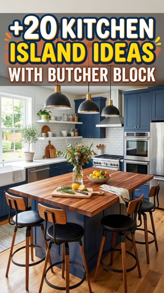 1. 20 Kitchen Island Ideas With Butcher Block Countertops