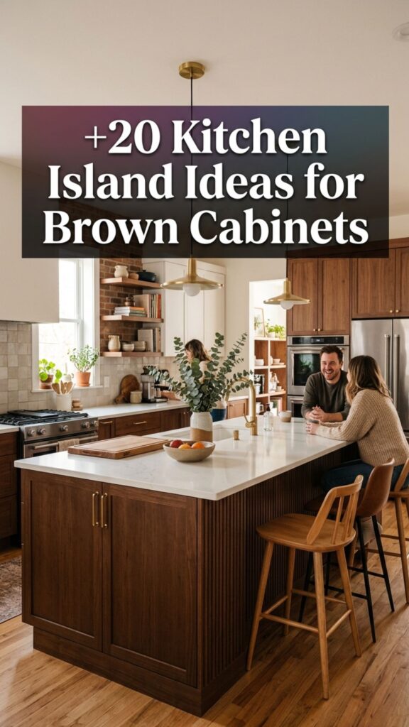 1. 20 Kitchen Island Ideas for Brown Cabinets That Look Stylish
