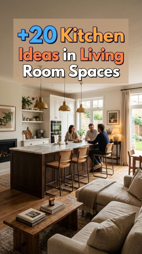 1. 20 Kitchen Island Ideas in Living Room Spaces