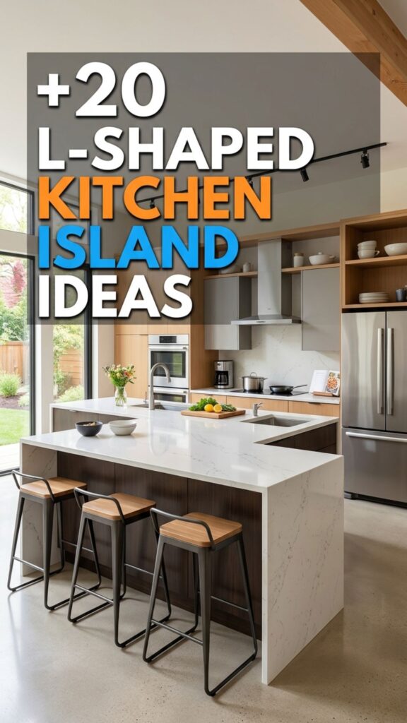 1. 20 L-Shaped Kitchen Island Ideas for Open-Concept Homes