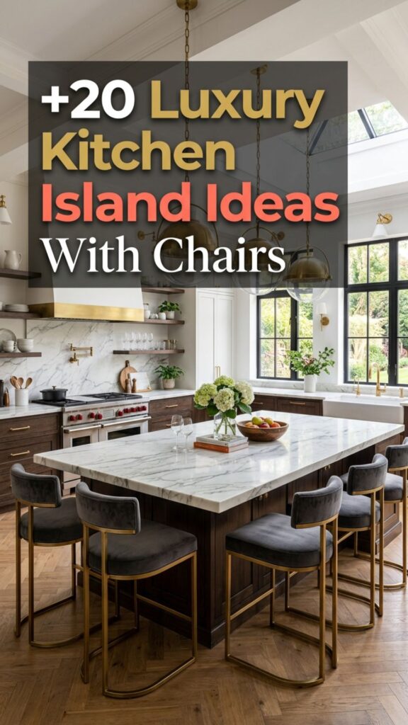 1. 20 Luxury Kitchen Island Ideas With Chairs for Elegant Kitchens