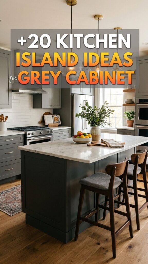 1. 20 Modern Kitchen Island Ideas for Grey Cabinet Kitchens