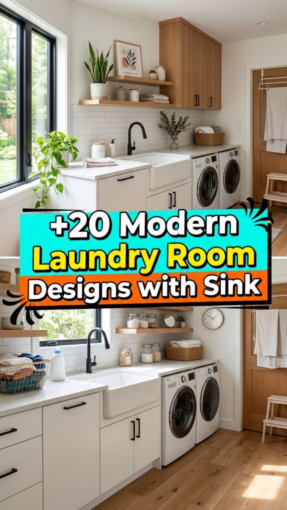 1. 20 Modern Laundry Room Designs with Sink You’ll Love
