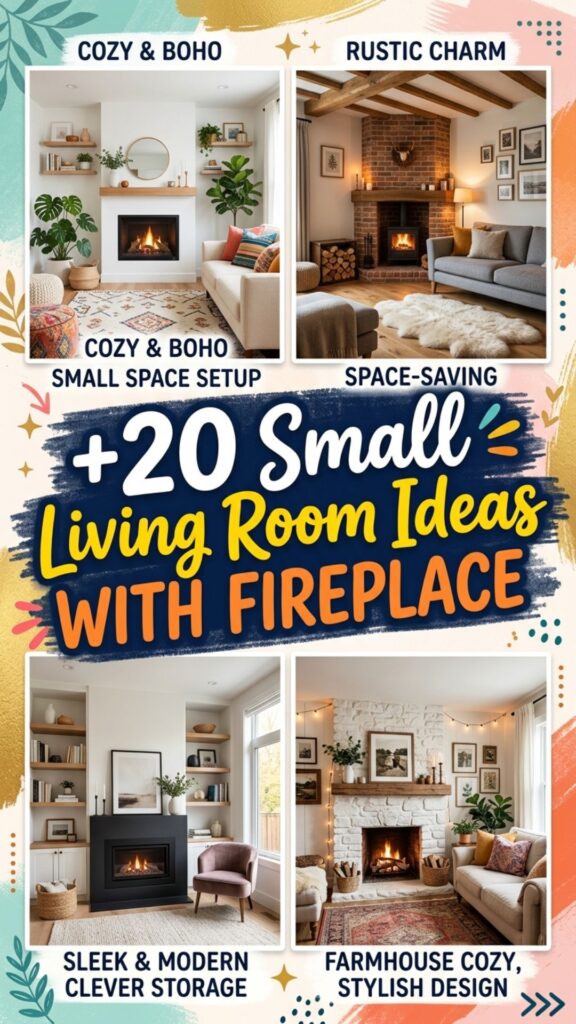 1. 20 Modern Small Living Room Ideas With a Fireplace