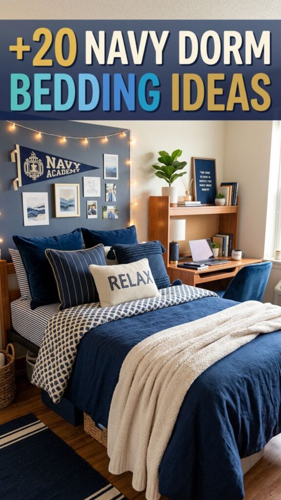 1. 20 Navy Dorm Bedding Ideas for a Minimalist Dorm Aesthetic