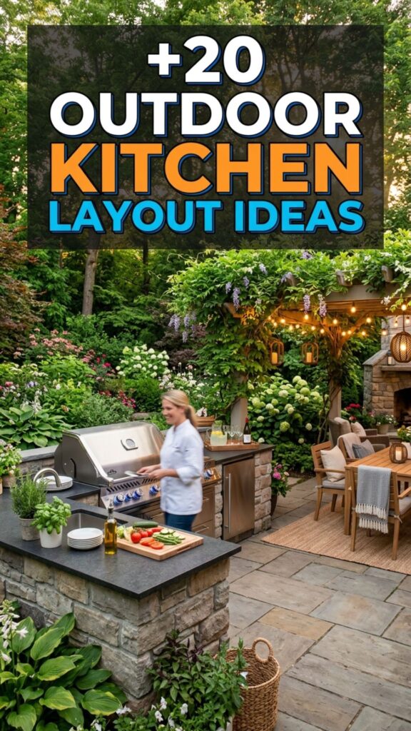 1. 20 Outdoor Kitchen Layout Ideas for Every Backyard Size