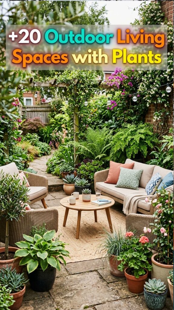 1. 20 Outdoor Living Spaces with Plants That Bring Nature Closer