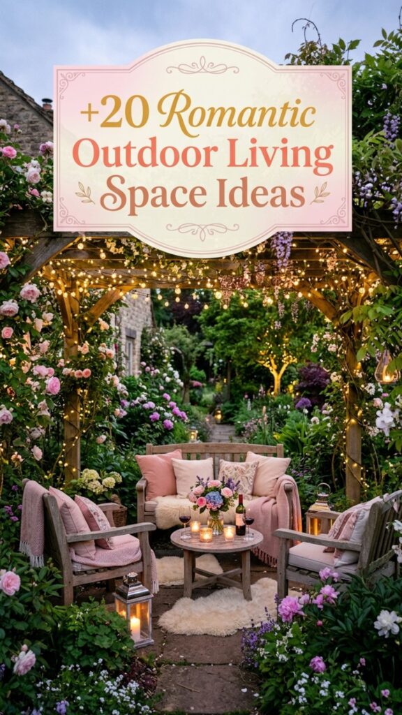 1. 20 Romantic Outdoor Living Space Ideas to Create a Cozy Escape