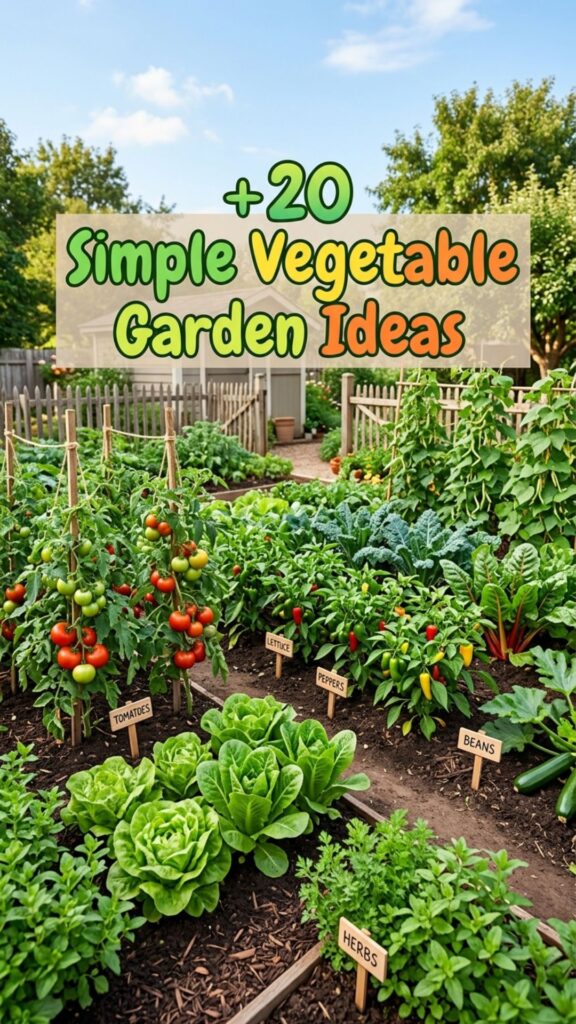 1. 20 Simple Vegetable Garden Ideas You Can Start This Weekend