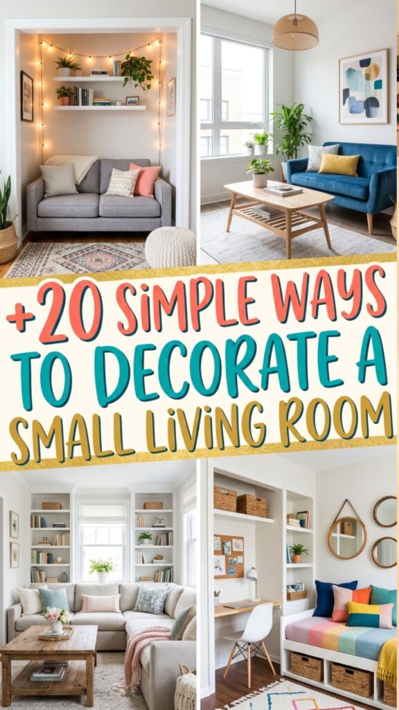 1. 20 Simple Ways to Decorate a Small Living Room Beautifully