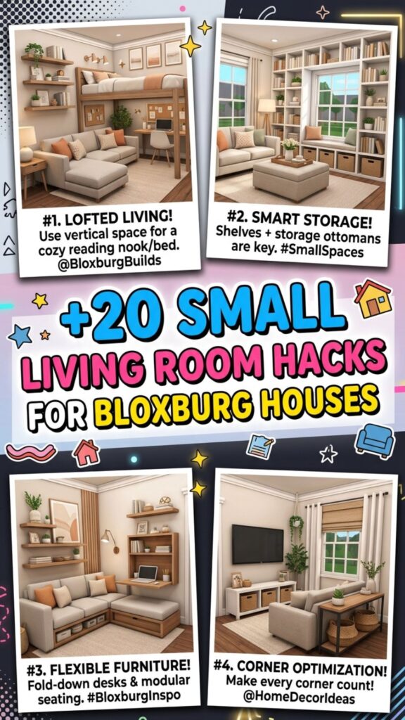 1. 20 Small Living Room Decor Hacks for Bloxburg Houses