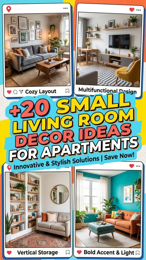 1. 20 Small Living Room Decor Ideas for Apartments That Feel Bigger