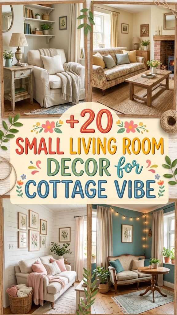 1. 20 Small Living Room Decor Ideas for a Cozy Cottage Look