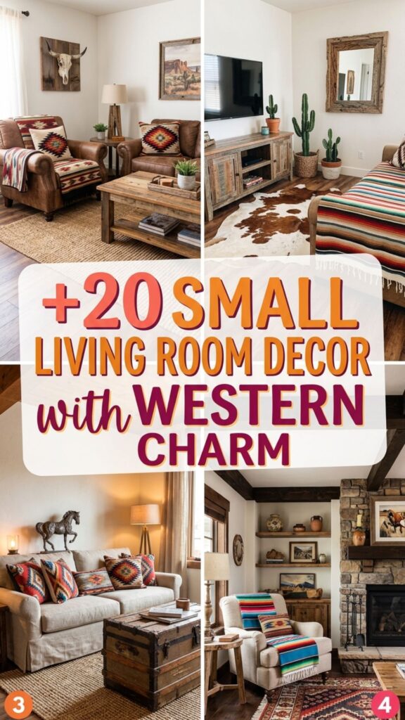 1. 20 Small Living Room Decor Ideas with Western Charm