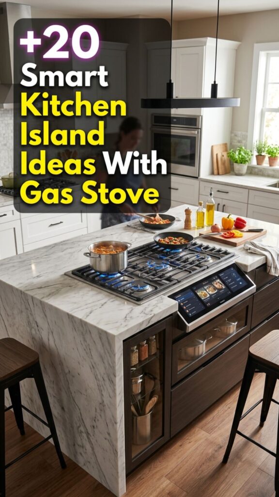1. 20 Smart Kitchen Island Ideas With Gas Stove Designs