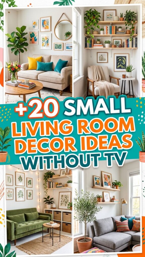 1. 20 Smart Small Living Room Decor Ideas Without a TV