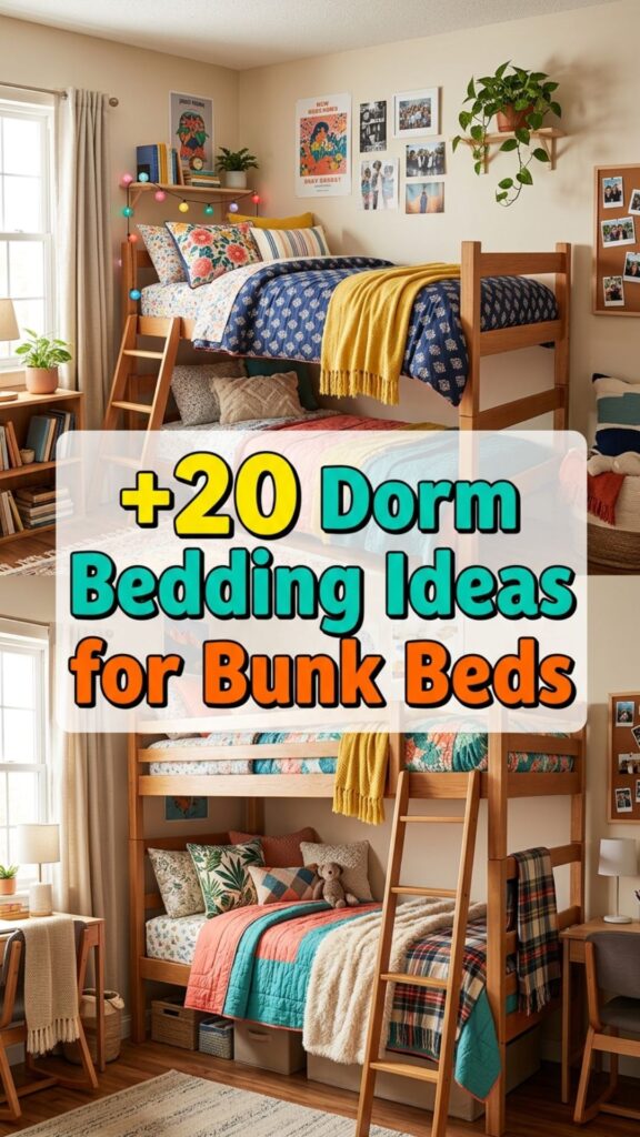 1. 20 Space-Saving Dorm Bedding Ideas for Bunk Beds