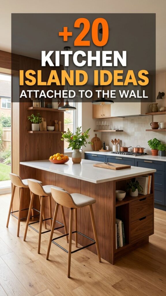 1. 20 Space-Saving Kitchen Island Ideas Attached to the Wall