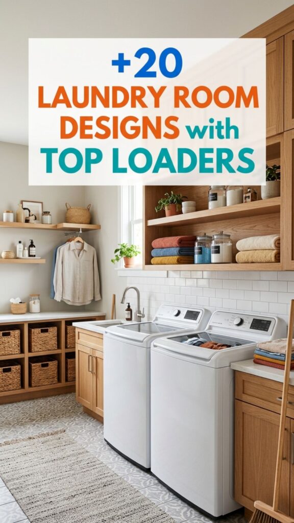 1. 20 Space-Saving Laundry Room Designs with Top Loaders