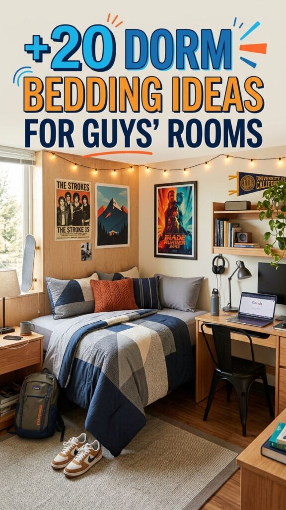 1. 20 Stylish Dorm Bedding Ideas for Guys’ Rooms