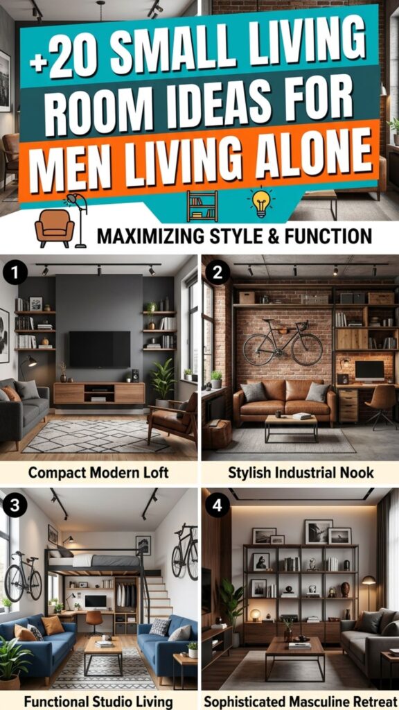 1. 20 Stylish Small Living Room Ideas for Men Living Alone