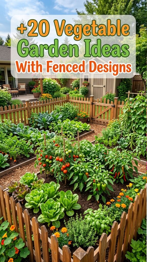 1. 20 Vegetable Garden Ideas With Fenced Designs for Better Protection