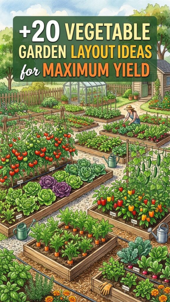 1. 20 Vegetable Garden Layout Ideas for Maximum Yield