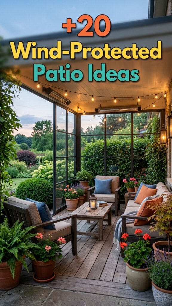 1. 20 Wind-Protected Patio Ideas for a Cozy Outdoor Space