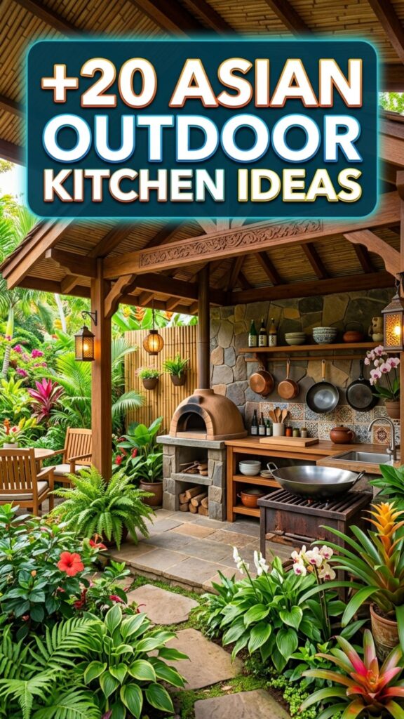 1. 20 Asian Outdoor Kitchen Ideas for a Stylish Backyard