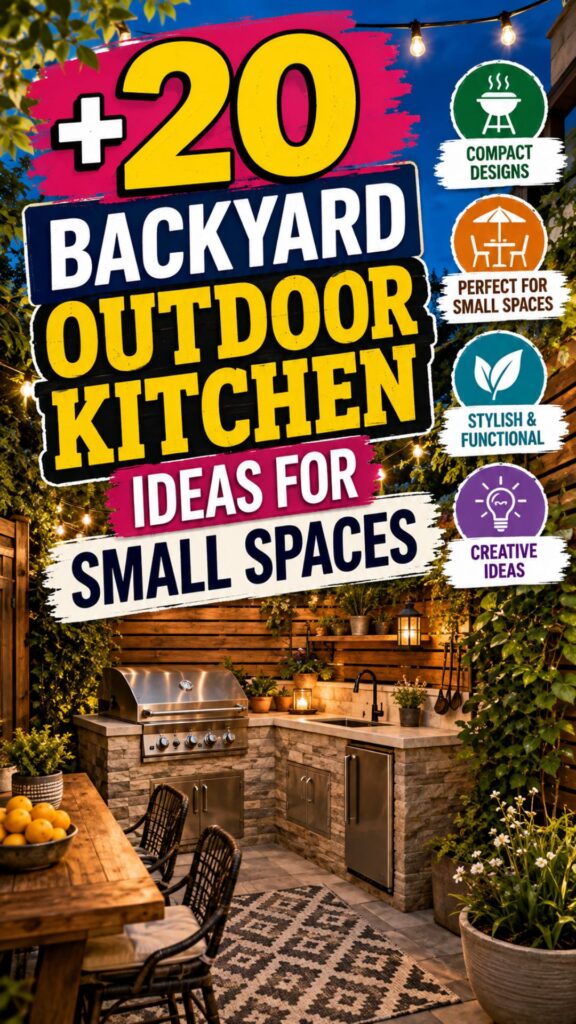 1. 20 Backyard Outdoor Kitchen Ideas for Small Spaces