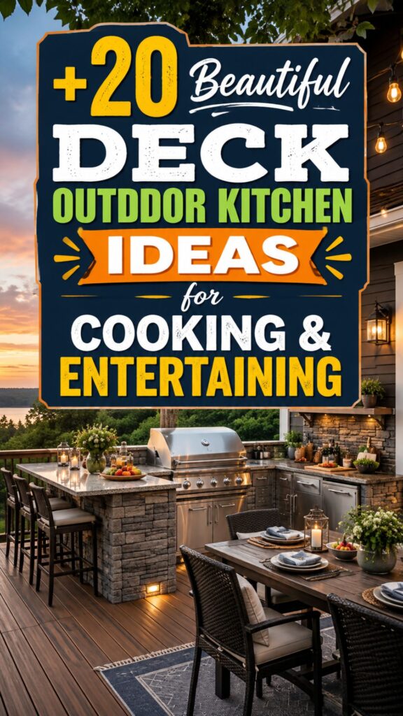 1. 20 Beautiful Deck Outdoor Kitchen Ideas for Cooking & Entertaining