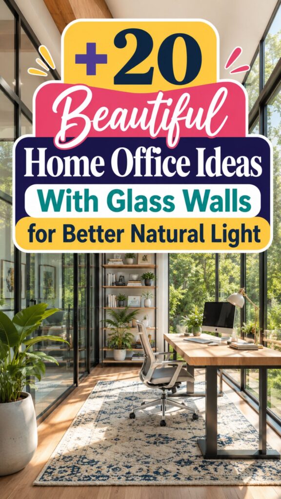 1. 20 Beautiful Home Office Ideas With Glass Walls for Better Natural Light