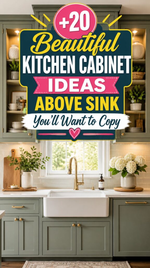 1. 20 Beautiful Kitchen Cabinet Ideas Above Sink You’ll Want to Copy