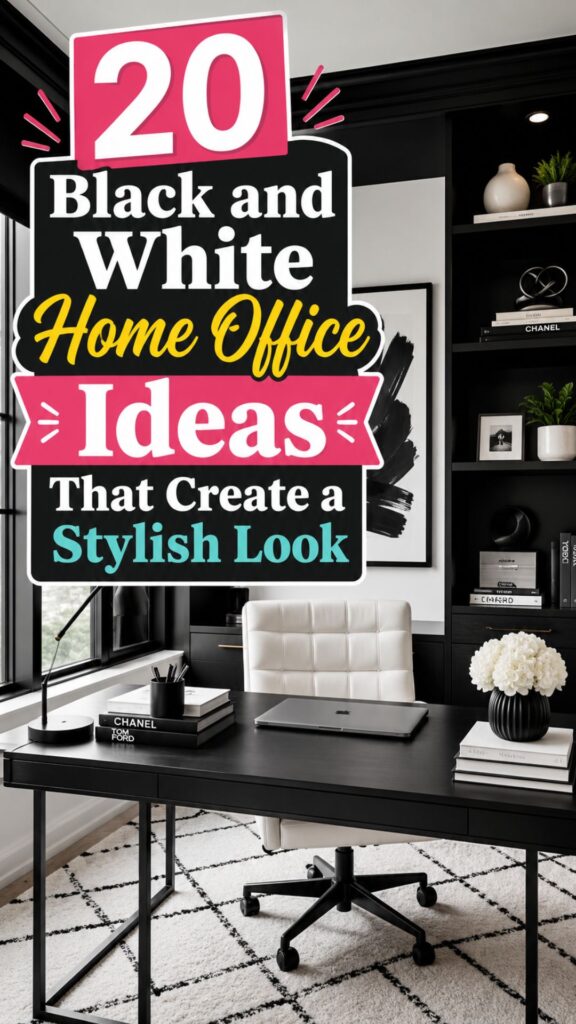 1. +20 Black and White Home Office Ideas That Create a Stylish Look