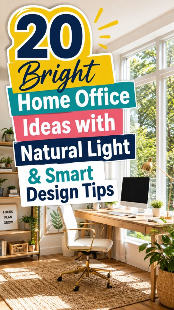 1. +20 Bright Home Office Ideas with Natural Light & Smart Design Tips