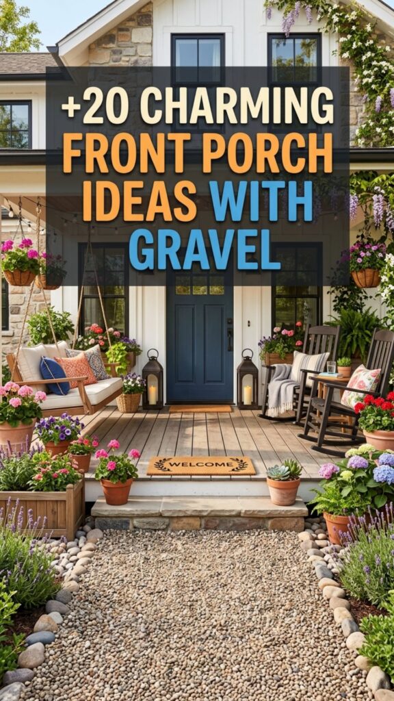 1. 20 Charming Front Porch Ideas With Gravel