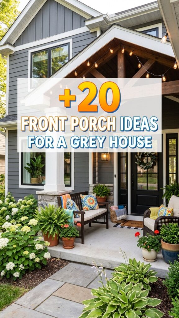 1. 20 Charming Front Porch Ideas for a Grey House