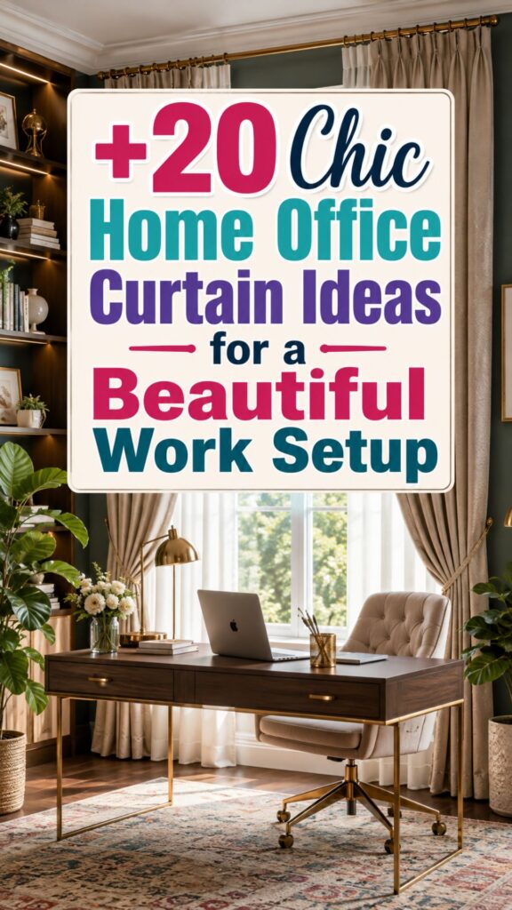 1. 20 Chic Home Office Curtain Ideas for a Beautiful Work Setup