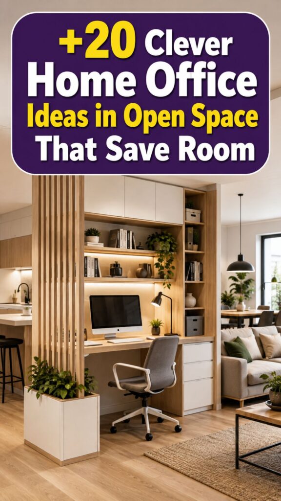 1. 20 Clever Home Office Ideas in Open Space That Save Room