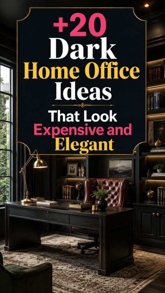 1. 20 Dark Home Office Ideas That Look Expensive and Elegant