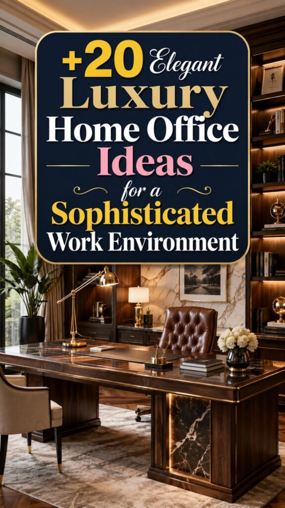 1. 20 Elegant Luxury Home Office Ideas for a Sophisticated Work Environment