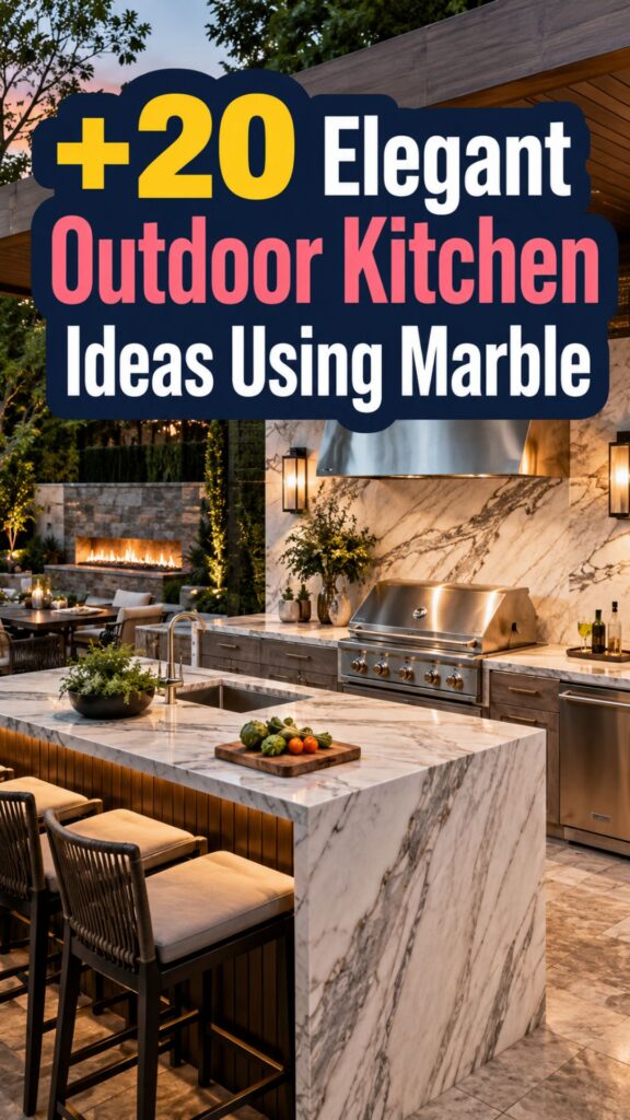 1. 20 Elegant Outdoor Kitchen Ideas Using Marble