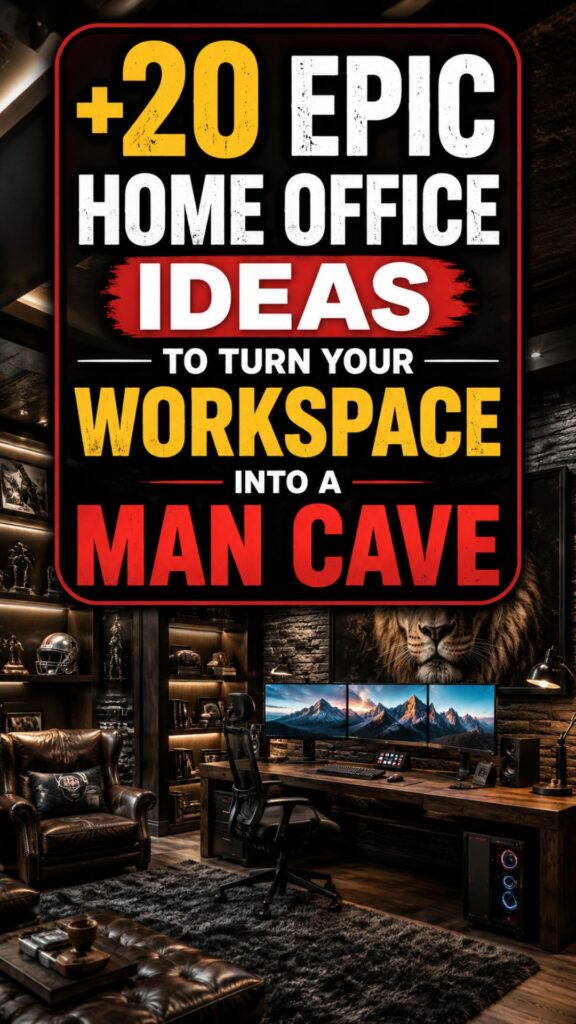 1. 20 Epic Home Office Ideas to Turn Your Workspace Into a Man Cave