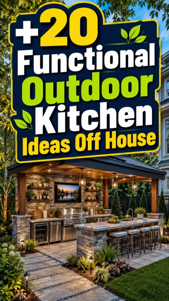 1. 20 Functional Outdoor Kitchen Ideas Off House
