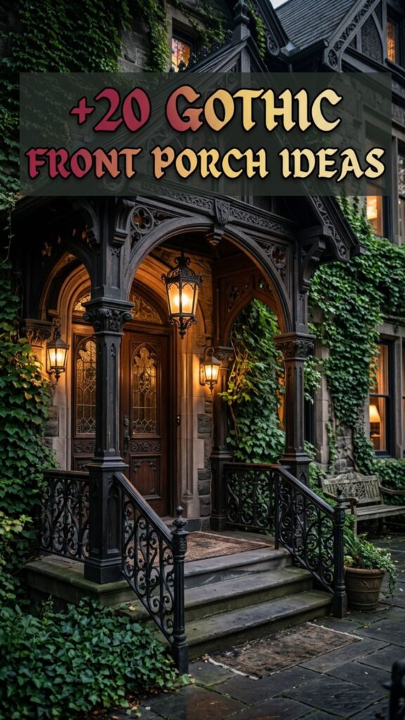 1. 20 Gothic Front Porch Ideas That Look Hauntingly Beautiful