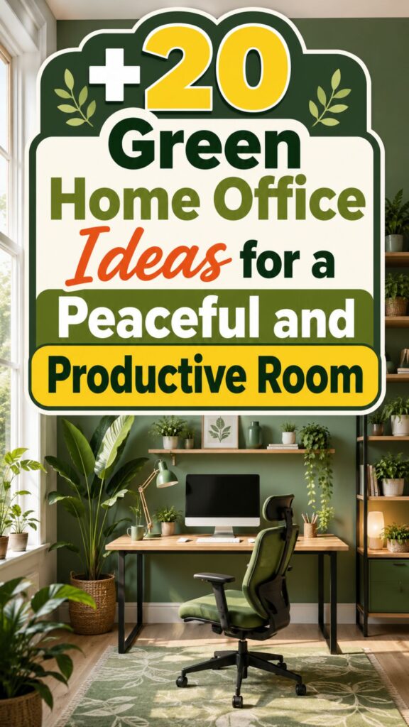 1. 20 Green Home Office Ideas for a Peaceful and Productive Room